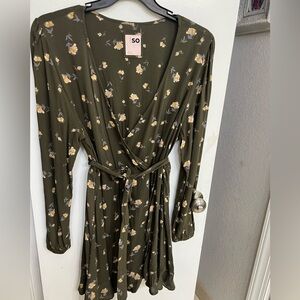SO Green Floral Dress XXL